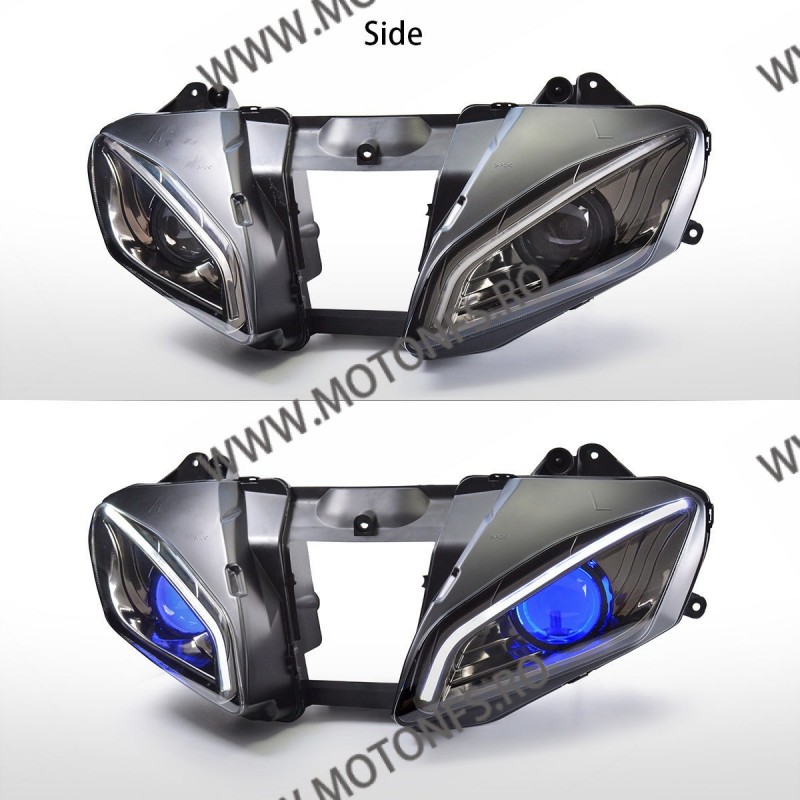 KT LED Angel Halo Eyes Projector Headlight Assembly For Yamaha R6 2006