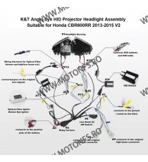 KT Headlight Assembly for Honda CBR600RR 2013-2017 Angel Eye HID Projector Red OX8OL  CBR600RR 2013-2016 1,380.00 1,380.00 1,...
