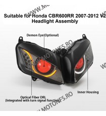 KT Headlight Assembly for Honda CBR600RR 2007-2012 Angel Eye HID Projector Red   Faruri Custom 1,280.00 1,280.00 1,075.63 1,0...