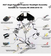 KT LED Angel Halo Eye Headlight Assembly for Yamaha R6 2008-2016 2012 2015 Blue   Acasa 1,350.00 1,350.00 1,134.45 1,134.45