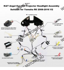 KT LED Angel Halo Eye Headlight Assembly for Yamaha R6 2008-2016 2012 2015 Blue FN271  R6 2008-2016 1,350.00 1,350.00 1,134.4...