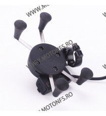 Suport telefon gps moto cu incarcatoare rapide USB fixare pe ghidon STGPS6375 STGPS6375  Suport Telefon & GPS 85,00 lei 85,00...