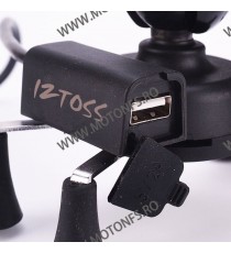 Iztoss Suport telefon gps moto cu incarcatoare rapide USB fixare pe ghidon STGPS6375 STGPS6375  Suport Telefon & GPS 85,00 le...