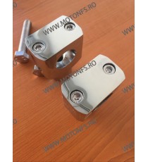 25 mm Inaltatore / Suport Ghidon Chrome Round 1 Inch Handlebar Riser Clamp Compatible With Harley Kawasaki Suzuki Yamaha Hond...