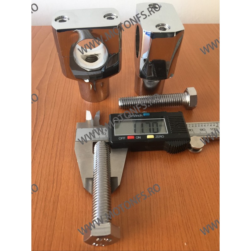 25 mm Inaltatore / Suport Ghidon Chrome Round 1 Inch Handlebar Riser Clamp Compatible With Harley Kawasaki Suzuki Yamaha Hond... 25 mm Inaltatore / Suport Ghidon Chrome Round 1 Inch Handlebar Riser Clamp Compatible With Harley Kawasaki Suzuki Yamaha Hond...