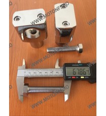 25 mm Inaltatore / Suport Ghidon Chrome Round 1 Inch Handlebar Riser Clamp Compatible With Harley Kawasaki Suzuki Yamaha Hond...