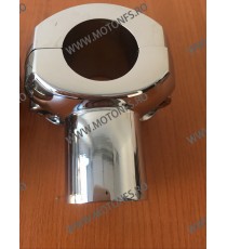 25 mm Inaltatore / Suport Ghidon Chrome Round 1 Inch Handlebar Riser Clamp Compatible With Harley Kawasaki Suzuki Yamaha Hond...