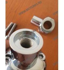 25 mm Inaltatore / Suport Ghidon Chrome Round 1 Inch Handlebar Riser Clamp Compatible With Harley Kawasaki Suzuki Yamaha Hond...