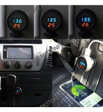 Incarcator Moto Auto 2,1A / Termometru Si Voltmetru Digital, 12-24 Volti Cod Tv7106 tv7106  USB Voltmetru Moto  56,00 RON 56,...
