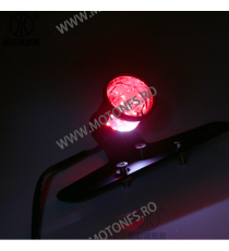 Stop Frana / Lampa Spate Suport Numar LED Moto Universal Cafe Racer Cromat Chooper Bobber Yamaha Kawasaki Honda Suzuki XRL-09...