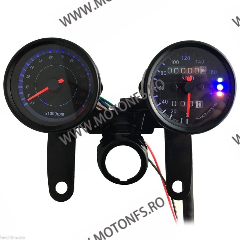 Bord electronic moto LED LCD kilometraj digital universal Cafe Racer motocicleta BML733 BML733  Kilometraj Universal 160,00 l...