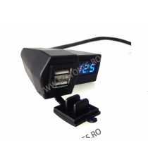 Incarcator USB Dublu , Si Voltmetru Moto LED Albastru Codvm2636 vm2636  Voltmetru / Prize Moto 65,00 lei 65,00 lei 54,62 lei ...