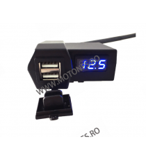 Incarcator USB Dublu , Si Voltmetru Moto LED Albastru Codvm2636 vm2636  Voltmetru / Prize Moto 65,00 lei 65,00 lei 54,62 lei ...