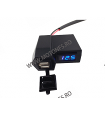 Incarcator USB Dublu , Si Voltmetru Moto LED Albastru Codvm2636 vm2636  Voltmetru / Prize Moto 65,00 lei 65,00 lei 54,62 lei ...