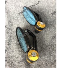 Set 2 Oglinda pentru capatul de ghidon Auriu UNIVERSALE MOTO SCUTER ATV HONDA YAMAHA SUZUKI KAWASAKI DUCATI BMW TRIUMPH sf-11...