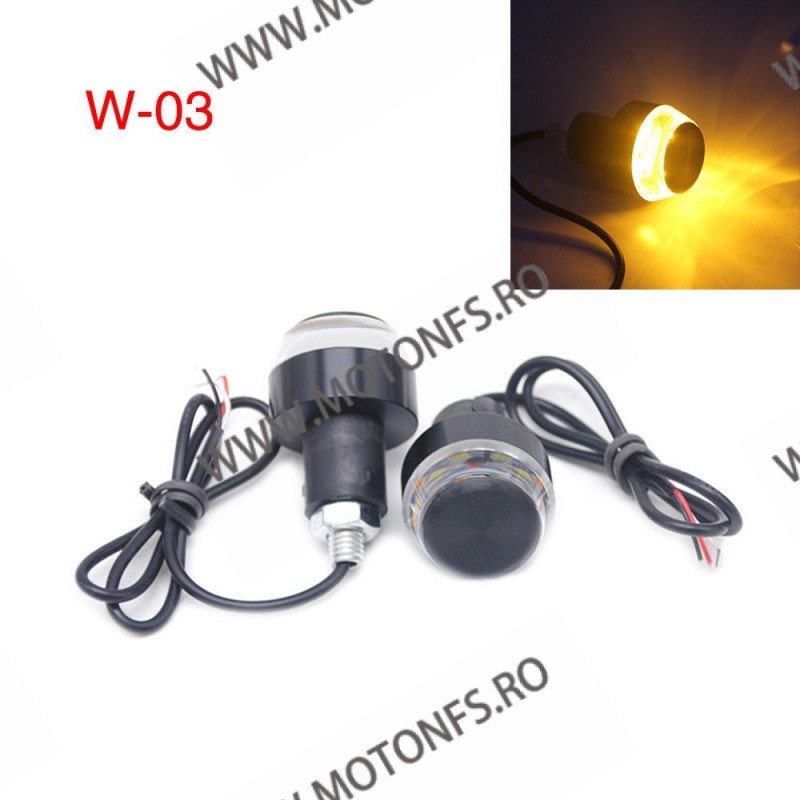 Set 2 Buc Semnale semnalizatoare moto LED lumini capat ghidon mansoane CodW03 CodW03  Capete De Ghidon Universale 60,00 lei 4...