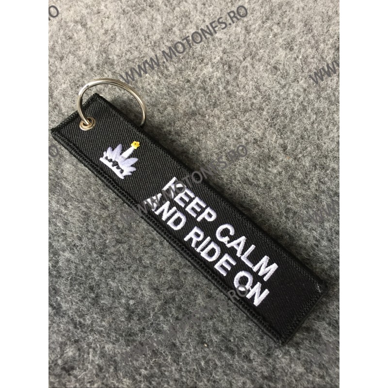Keep Calm And Ride On Breloc Brodat Pe Ambele Fete HJS8P8 HJS8P8  Breloc Chei 10,00 lei 10,00 lei 8,40 lei 8,40 lei