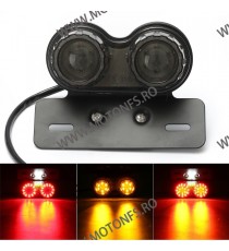 Stop cu leduri Si semnale integrate Suport Numar LED Moto Universal Cafe Racer Chooper Bobber Sti2038 Sti2038N  Stopuri Moto ...