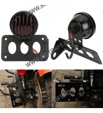 Suport numar inmatriculare moto lateral Stop Lateral Frana / Lampa /Universal Cafe Racer Chooper Bobber SL-001 SL-001  Stopur...