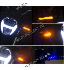 Set 2 Buc Semnalizari Omologat ( E11 ) moto semnal ascendent LED flexibile, Semnalizari motociclete Led, semnalizari led dina...