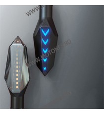 Set 2 Buc Semnalizari Omologat ( E11 ) moto semnal ascendent LED flexibile, Semnalizari motociclete Led, semnalizari led dina...