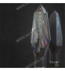 Set 2 Buc Semnalizari Omologat ( E11 ) moto semnal ascendent LED flexibile, Semnalizari motociclete Led, semnalizari led dina...