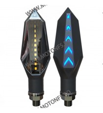 Set 2 Buc Semnalizari Omologat ( E11 ) moto semnal ascendent LED flexibile, Semnalizari motociclete Led, semnalizari led dina...