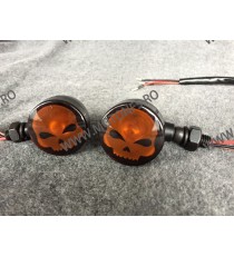 Set 2 Buc Semnale Semnalizatoare Bullet Grid Moto Cafe Racer Bobber Chopper Retro AR3P AR3P  Semnal Universale Cafe Racer Cho...