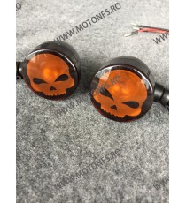 Set 2 Buc Semnale Semnalizatoare Bullet Grid Moto Cafe Racer Bobber Chopper Retro AR3P AR3P  Semnal Universale Cafe Racer Cho...