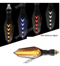 Set 2 Buc Semnalizari Omologat ( E11 ) moto semnal ascendent LED flexibile, Semnalizari motociclete Led, semnalizari led dina...