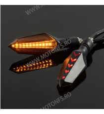 Set 2 Buc Semnalizari Omologat ( E11 ) moto semnal ascendent LED flexibile, Semnalizari motociclete Led, semnalizari led dina...