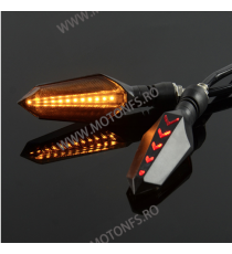 Set Semnalizari moto semnal ascendent LED flexibile, Semnalizari motociclete Led, semnalizari led dinamic 61UI 61UI  Semnal D...
