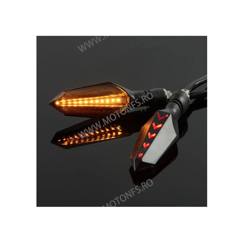 Set Semnalizari moto semnal ascendent LED flexibile, Semnalizari motociclete Led, semnalizari led dinamic 61UI 61UI  Semnal D...