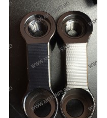 Set 2 Adaptoare (extensie) + Adaptoare Oglinda M10 M8 Moto ATV Scuter Stanga Si Dreapta Material Aluminiu 5DY6E1  Suport Adap...