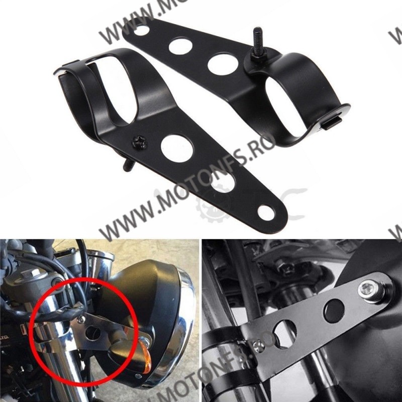 Suport Far furca 28mm - 33mm Negre 8FT7P 8FT7P  Suport Far Moto Universale 40,00 lei 40,00 lei 33,61 lei 33,61 lei