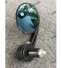 Set 2 bucati Oglinzi pentru capatul de ghidon Negre UNIVERSALE MOTO SCUTER ATV HONDA YAMAHA SUZUKI KAWASAKI DUCATI BMW TRIUMP...