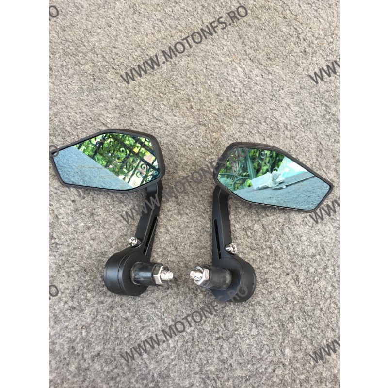 SET 2 OGLINZI UNIVERSAL PENTRU GHIDON NEGRU UNIVERSALE MOTO SCUTER ATV HONDA YAMAHA SUZUKI KAWASAKI DUCATI BMW TRIUMPH OG400-...