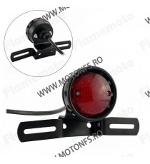 Stop Frana / Lampa Spate Suport Numar Cu Lumina Moto Universal Cafe Racer Choper Yamaha Kawasaki Honda Suzuki M5PH3  Stop 65,...