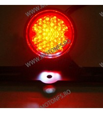 Stop Frana / Lampa Spate Suport Numar Cu Lumina Moto Universal Cafe Racer Choper Yamaha Kawasaki Honda Suzuki M5PH3  Stop 65,...