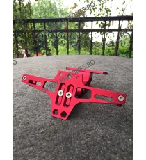 Suport Numar CNC + Lumina LED Rosu / motocicleta / scuter / atv / universal CODHPR3-2 HPZJR3-2  Suport Numar Universal Si Lum...