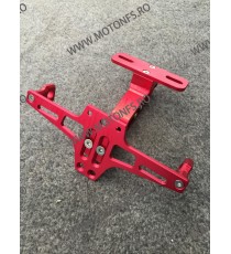 Suport Numar CNC + Lumina LED Rosu / motocicleta / scuter / atv / universal CODHPR3-2 HPZJR3-2  Suport Numar Universal Si Lum...