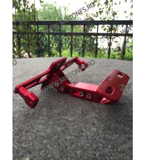 Suport Numar CNC + Lumina LED Rosu / motocicleta / scuter / atv / universal CODHPR3-2 HPZJR3-2  Suport Numar Universal Si Lum...