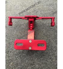 Suport Numar CNC + Lumina LED Rosu / motocicleta / scuter / atv / universal CODHPR3-2 HPZJR3-2  Suport Numar Universal Si Lum...
