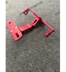 Suport Numar CNC + Lumina LED Rosu / motocicleta / scuter / atv / universal CODHPR3-2 HPZJR3-2  Suport Numar Universal Si Lum...