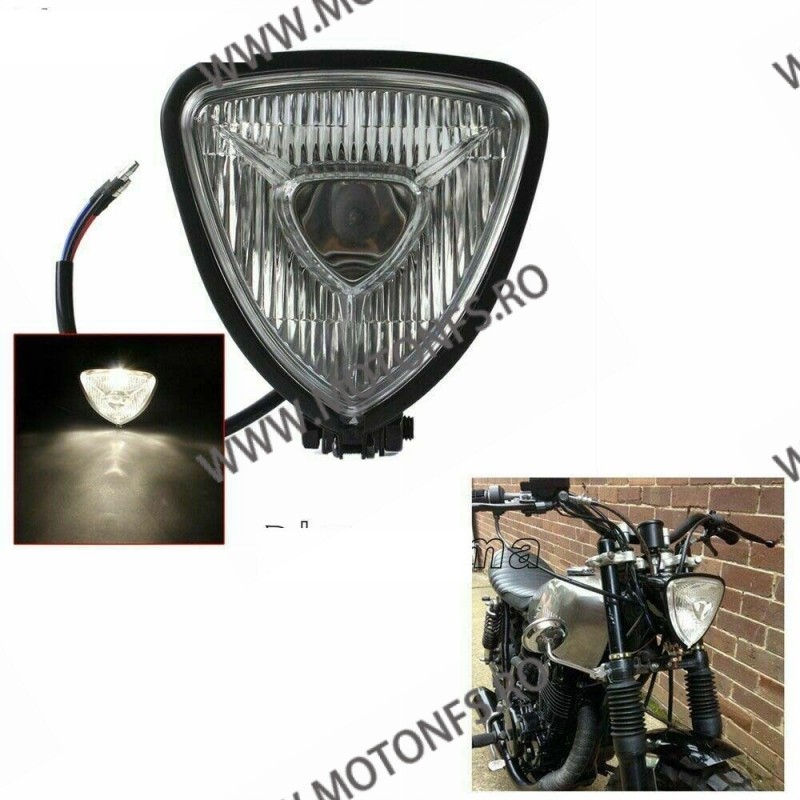 Far Triunghi Cu Suport Moto cafe racer chopper, bobber FWM9R FWM9R  Faruri Universale  178,00 RON 178,00 RON 149,58 RON 149,5...