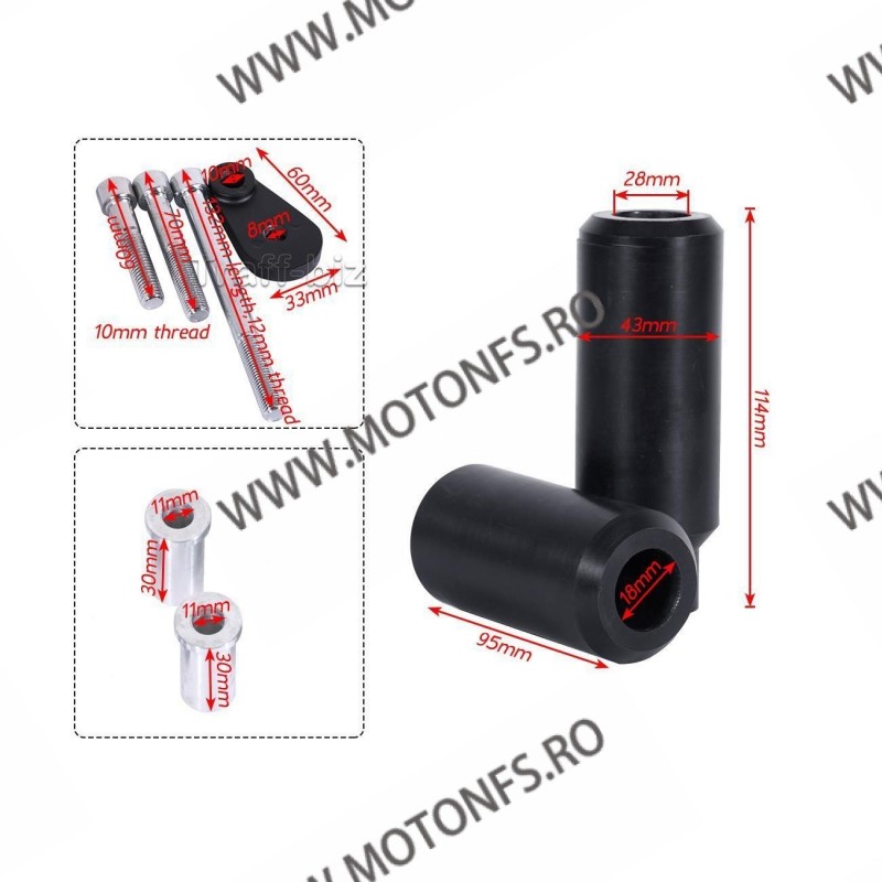 ZX6R ZX636 2005 2006 Kawasaki Crash Pad-uri CR-046 CR-046  Protectie Motor 140,00 lei 140,00 lei 117,65 lei 117,65 lei