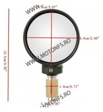 Set 2 oglinzi retrovizoare moto cap ghidon Negru ORM0574 UNIVERSALE MOTO SCUTER ATV HONDA YAMAHA SUZUKI KAWASAKI DUCATI ORM94...