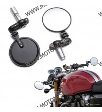 Set 2 oglinzi retrovizoare Reglabil moto cap ghidon Negru UNIVERSALE MOTO SCUTER ATV HONDA YAMAHA SUZUKI KAWASAKI DUCATI BMW ...