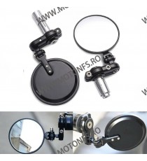 Set 2 oglinzi retrovizoare Reglabil moto cap ghidon Negru UNIVERSALE MOTO SCUTER ATV HONDA YAMAHA SUZUKI KAWASAKI DUCATI BMW ...