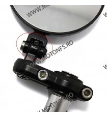 Set 2 oglinzi retrovizoare Reglabil moto cap ghidon Negru UNIVERSALE MOTO SCUTER ATV HONDA YAMAHA SUZUKI KAWASAKI DUCATI BMW ...